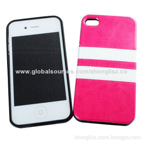 TPU + PU Leather Mobile Phone Cases, High-quality Leather, Easy Access to All Buttons